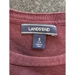 Land's End Women's Cotton Blend Maroon Short Sleeve Knit Sweater Top, Size S Purple Photo 1