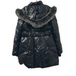 VERO MODA Classic size Medium black down jacket with faux fur hood EUC Photo 6