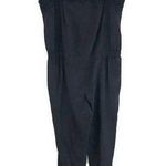 Ann Taylor Jumpsuit Crochet Trim Sleeveless Elastic Waist Pockets Black 4 Photo 0