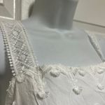 ZARA Oyster White Textured Ruffled Midi Dress Photo 4