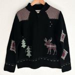 Coldwater Creek Y2K Wool Jacket Embroidered Whimsigoth Cottagecore Christmas Photo 0