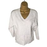 Bill Blass Vintage Y2K  Jeanswear Ribbed V-Neck Sweater Off White L Photo 0