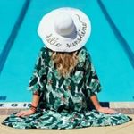 Rachel Zoe Tropical Palm Print Kimono Duster Cover-up Aloha w/Tie Size O/S Photo 1