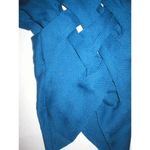 New NWT Womens M Designer Italy Mariagrazia Panizzi Large Weave Sweater Blue Top Size M Photo 5