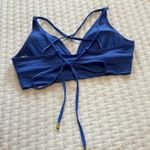 Helen Jon Blue Strappy Back Lined Bikini Top Sz M Medium Photo 4