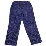 Talbots  Women's Perfect‎ Crop Curvy Pants Size 10 Navy Blue Pink Dots Whimsy Fun Photo 2