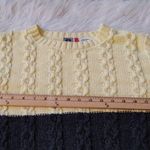 Arizona Jeans Arizona Size Large Acrylic Yellow Grey Gray Black Sweater Shorter Length Knit Photo 3