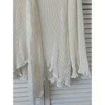 Melissa Paige  Pleated Tie Neck Blouse Shirt Ivory Long Sleeve Size L Fairy Photo 1