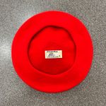 Vintage Beret Hat, Red Wool With Navy Pom Pom, 1960’s Turtle Bay Jonathan Logan Photo 1