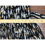 Abstract Print M/L Long Sleeve Maxi Dress Boho Tiered Chiffon Black Gold White Size undefined Photo 13