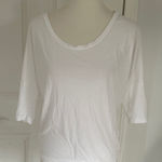 Carbon38 White Quarter Sleeve Long Tee Size M Photo 0