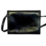 Nordstrom Vintage Black Leather Box Purse Crossbody Handbag - Made in Italy Photo 3