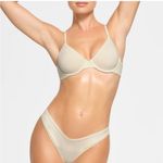 SKIMS  Cotton Jersey Tshirt Bra Underwire Bra 34C  color Bone NWT Photo 5