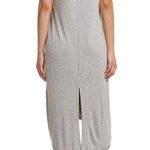 BCBGeneration BCBG Cuffed Tee Shirt Dress Heather Grey Heathered Back Slit Midi Long Sundress Photo 1