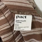 PACT Harbour Relaxed Pant in Husk Stripe Size XXL Brown Cotton Hemp Fall White Photo 9
