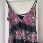 Pura Vida Fully Lined Sleeveless Long Flowy Black / Floral Maxi Dress; size 8 Photo 1
