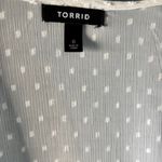 Torrid 0 White L Cover Up Swiss Dot Sheer Open Feminine Boho Tiered Layering Photo 7