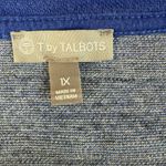 Talbots T by  Striped Cotton Top Nautical Casual Long Sleeve Blue Black 1X‎ Photo 1