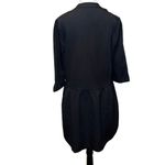 Tuckernuck Black Stretch Crepe Royal Shirt Dress Mini Half Sleeve Button Size S Photo 7
