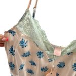 HAH Size M Lace Trim Satin Slip Lingerie Dress Pink Blue Floral Feminine NWT Size M Photo 3