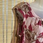 Talbots Pink Red Brown Large Roses Floral Sleeveless 100% Silk Tank Top 14 Photo 4