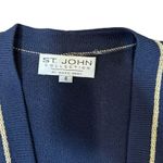 St. John VINTAGE  Collection By Marie Gray stripped Navy Crop Top CardiganJacket 6 Photo 6