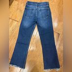 ZARA  Straight Leg Jeans Women's 4 Blue Raw Hem Trendy Casual Photo 2