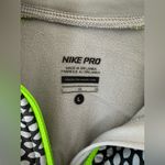 Nike  Pro Dry Fit 1/2 zip running pullover gray and neon green women’s large Photo 3