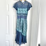 Sea New York Crochet Midi Dress Blue Size 4 Photo 3