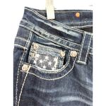 Miss Me 29 mid-rise bootcut jeans American flag rhinestone sequin USA Patriotic Photo 5