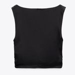 ZARA Women's Satin Effect Knotted Top in Black Photo 4