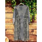 Free People Oh My Mix Print Long Sleeve Dress Duster Boho Midi Flowy Sundress XS Photo 3