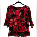 Lexi & Tasch Vintage Mesh Floral Top 90s Y2K Whimsigoth Boho Grunge Size M Black Size M Photo 6