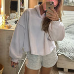 Boutique Lavender cropped hoodie Photo 0