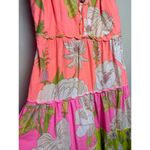 Farm Rio  Neon Tiered Garden Midi Dress Sz. L Photo 4