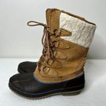 Khombu Cozy Pac Tall Lace Up Suede Knit Duck Boots Photo 0
