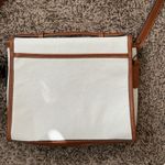 Esprit Vintage 90's  Cross Body Purse - White Pebble Texture with Brown Trim‎ Photo 4