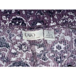 Cato  wide leg cropped pull on pants purple paisley boho print Large Photo 3