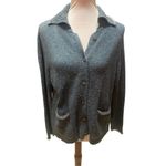 Woolrich  Vintage 90’s Women’s Teal Green Speckled Knit Cardigan – Size Medium Photo 2