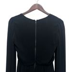 Alice + Olivia Sinclair Romper Surplice V-neck Long Sleeve Zip Black Women’s 0 Photo 8