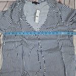 J.Crew  Goldie top in striped satin in Dark Evening S NWT‎ Photo 6