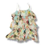 HEMANT AND NANDITA Sage Tiered Mini‎ Dress in Turquoise Size Large Photo 7