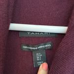 Tahari 100% merino wool maroon cowl neck sweater small Photo 2