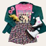 Karen Scott Vintage floral trouser high waist shorts Photo 11