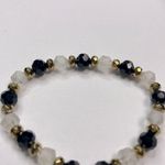 Erimish  black clear gold faceted bead bracelet Photo 1