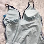 Cupshe Paisley V Neck Tummy Control One Piece Swimsuit Women's Medium Blue NEW Photo 7