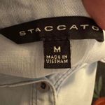 Staccato Women’s Tencel roll tab long sleeve button down casual blouse Sz M Photo 3