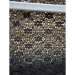 Ganni Women's Size Medium Bodysuit Black Lace Square Back Long Sleeve Lined Photo 4