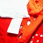 Madewell • Beautiful Bright Poppy Red Eyelet Lattice Scalloped Hem Blouse Size S Photo 10