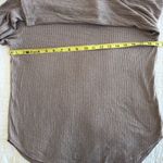 Old Navy Classic  Brown Oversized Ribbed Top M Long Sleeve Scoop Neck Soft Cozy Photo 7